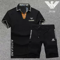 le nouveau Trainingsanzug mannche courte ea7 lapel buttons noir